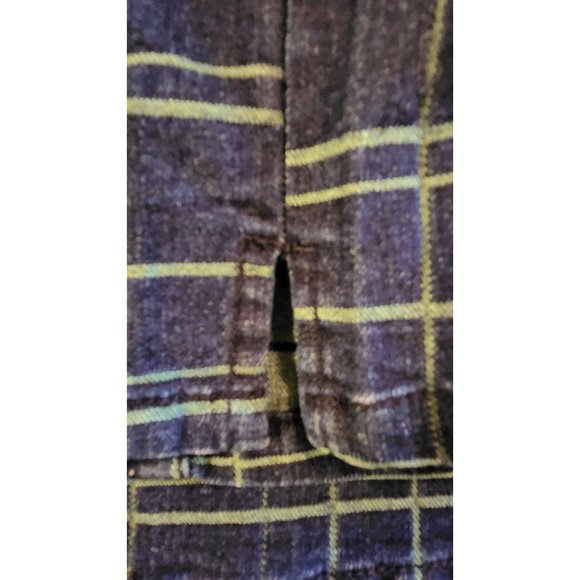Woman's MOTO BLUES Jean Capris Lime Green Check Sz 16 Stretch 5 Pocket - Picture 7 of 8